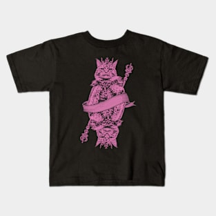 Pink Queen Cat Kids T-Shirt